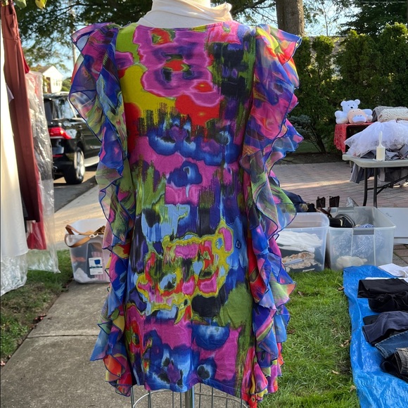 Colorful Ruffled Dress - Picture 2 of 3
